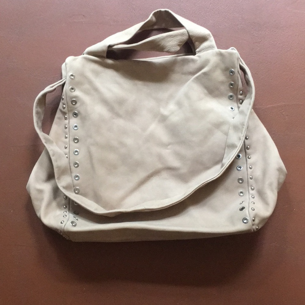 Beautiful taupe suede bag